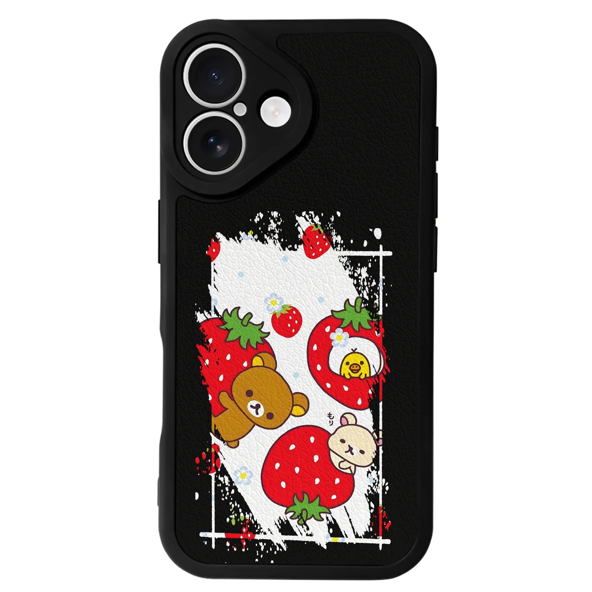 リラックマ (Rilakkuma) グッズ リラックマ (Rilakkuma) - IPhone 16シリーズ対応 ・ シリコンスマホケース ・ レザー調 ・ 高精度フィット ・ 耐衝撃 ・ ワイヤレス充電対応 ・ 精密カット